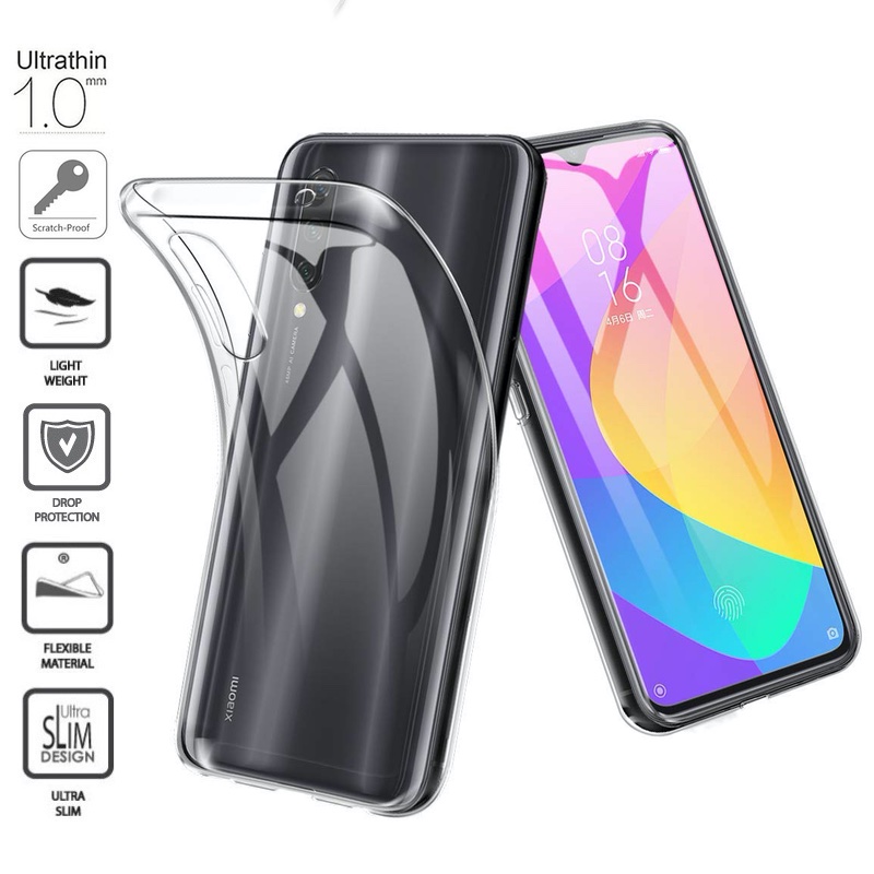 Silikoninis dėklas 1.0 mm storio - permatomas (MI 9 LITE) Silikoninis dėklas 1.0 mm storio - permatomas (MI 9 LITE)